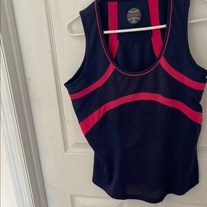 Bolle Women's Navy and Pink Athletic Top